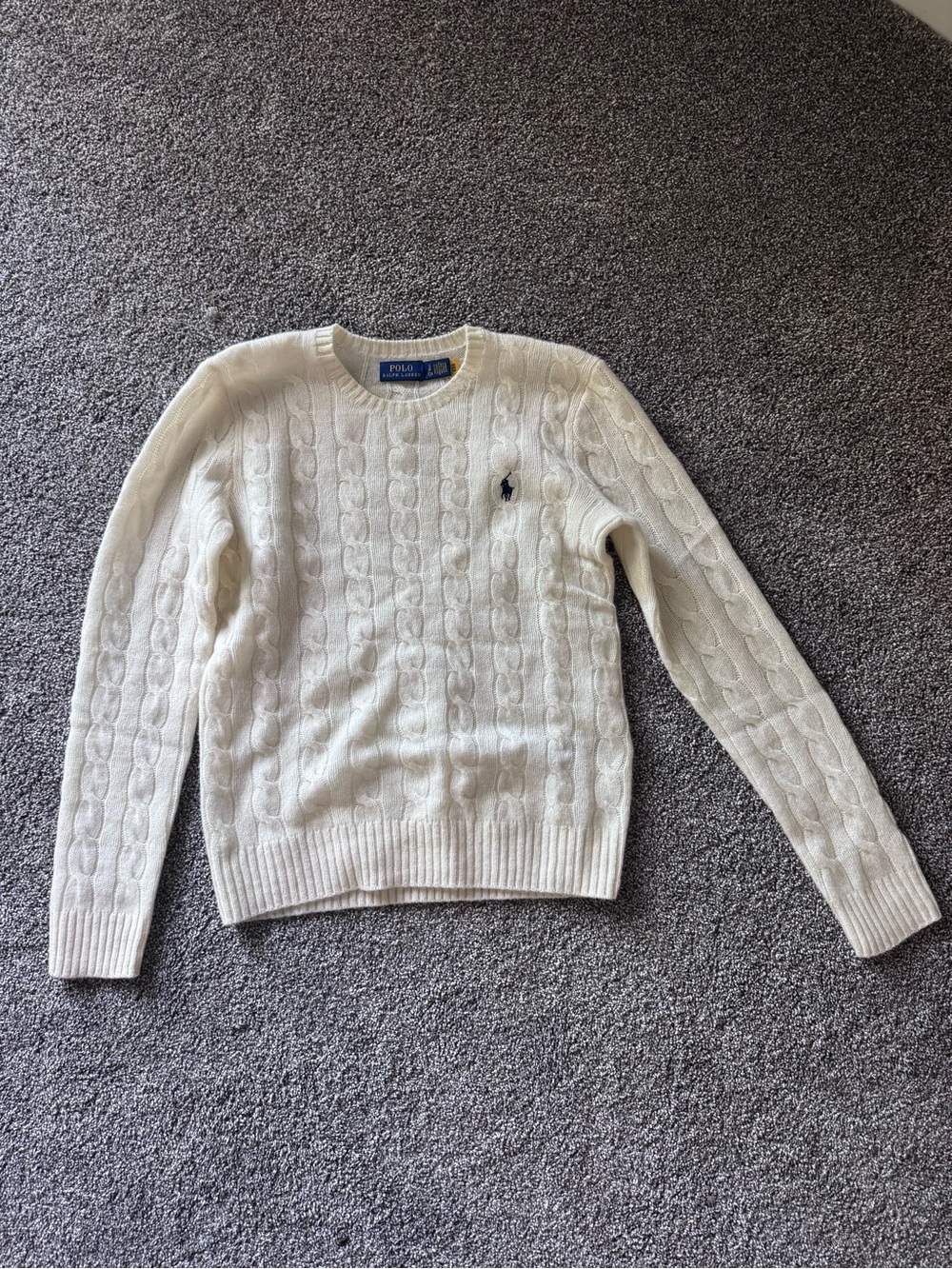 Cream Juliana long sleeve pullover Polo Ralph Lauren